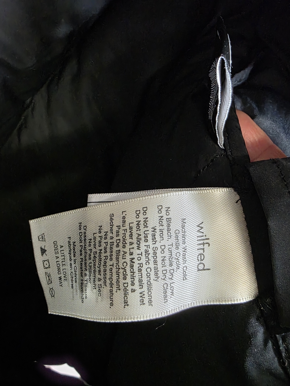 Wilfred Duvet Long Down filled Black Puffer Coat - Picture 11 of 13